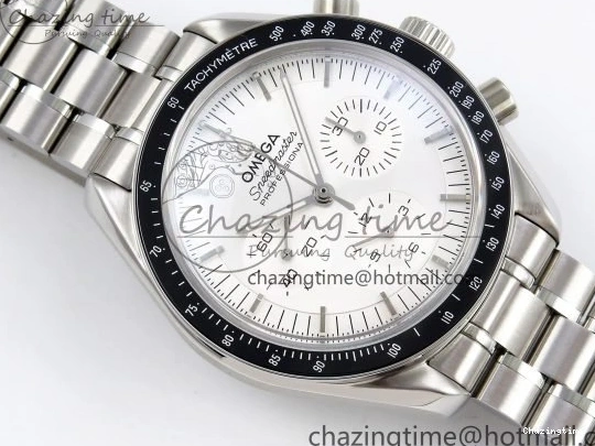 0304 Classic Speedmaster SS RMF Best Edition White Dial on SS Bracelet Lemania HW 7723